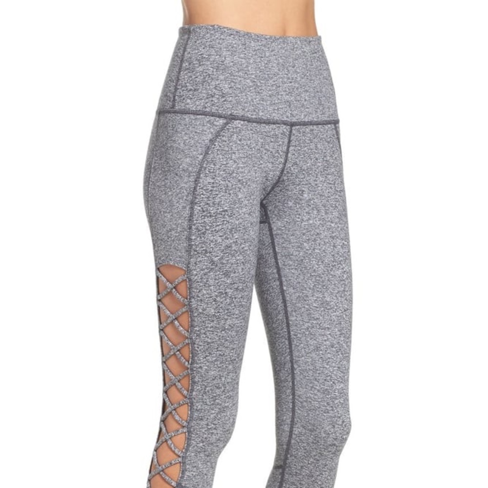 Zella Lace Up High Waisted Legging